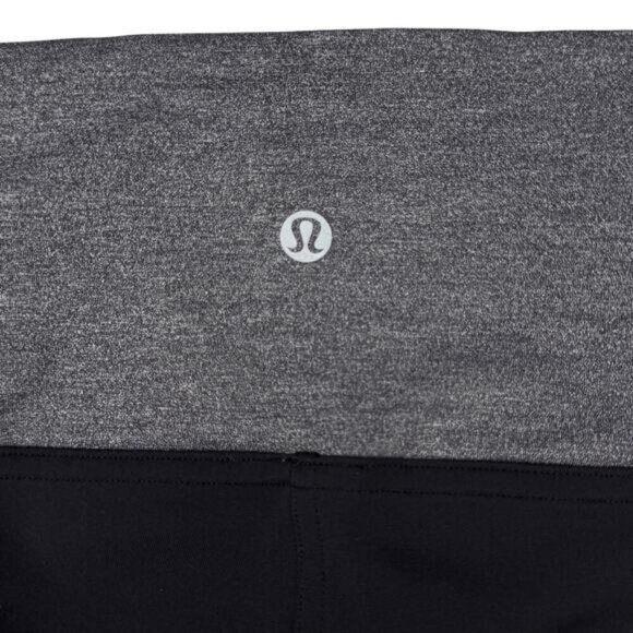 LULULEMON Get Going Train Tight *28" Sz 4 Heathered Black Flamenco Red - Picture 8 of 9